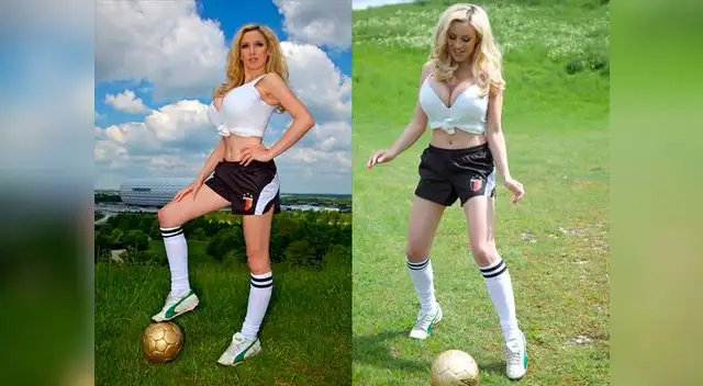 Esta modelo es hinchaza de la Selección Alemana y seguidora del Bayern Múnich