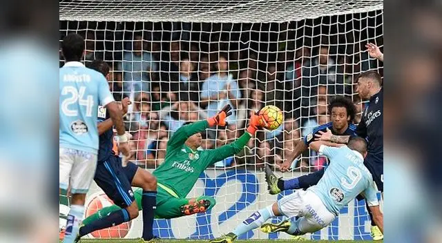 Keylor Navas tuvo, otra vez, una notable actuación con el Real Madrid. Esta vez Celta lo sufrió. 
