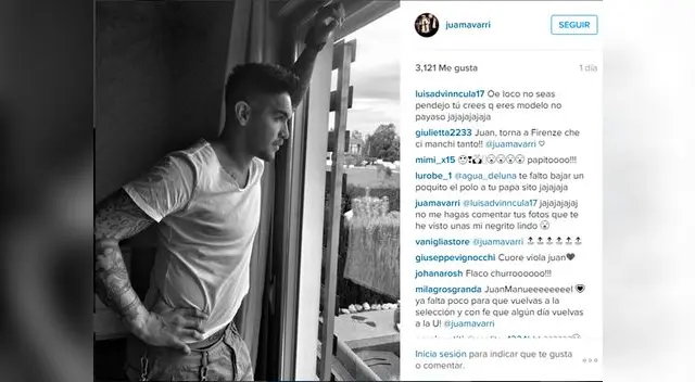 Juan Vargas y su publicación que generó el troleo de Luis Advíncula. Juan Vargas y su publicación que generó el troleo de Luis Advíncula.