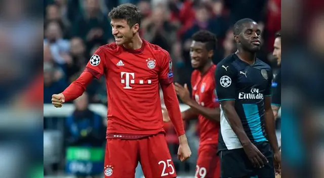 Bayern Múnich venció 5-1 al Arsenal con doblete de Thomas Muller.
