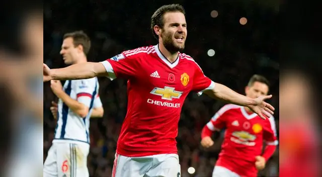 Juan Mata celebra el 2-0 del Manchester United al West Brom. Juan Mata celebra el 2-0 del Manchester United al West Brom.