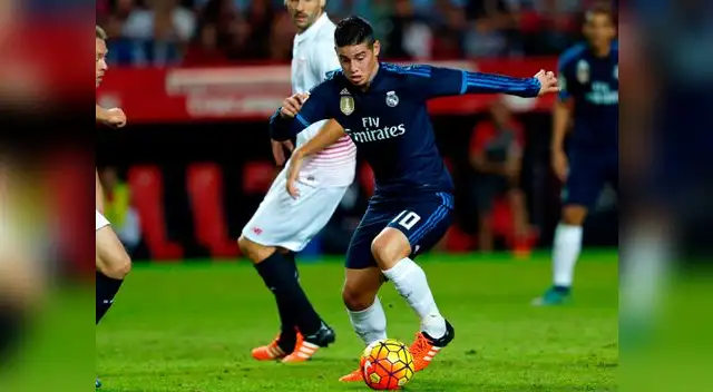 James Rodríguez marcó un golazo en la caída de Real Madrid ante Sevilla