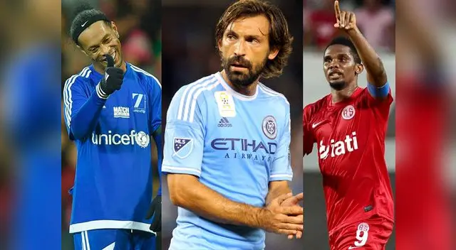 Ronaldinho, Andrea Pirlo y Samuel Eto'o han sido ganadores de la Champions League. Ronaldinho, Andrea Pirlo y Samuel Eto'o han sido ganadores de la Champions League.