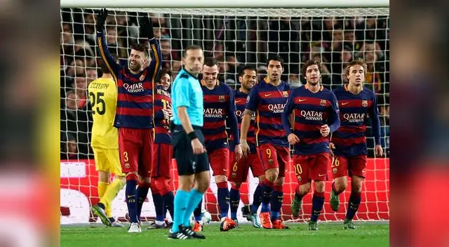 Piqué marcó el 4-0 a favor del Barcelona Piqué marcó el 4-0 a favor del Barcelona