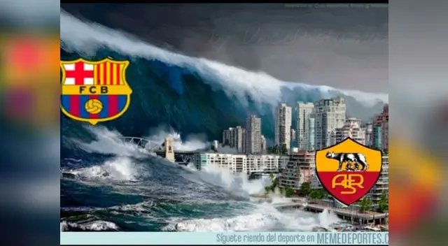 Hinchas del Barcelona se burlaron de la Roma con este meme