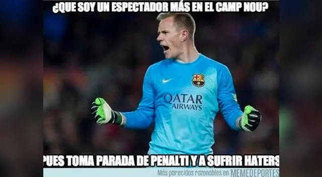 Marc Ter Stegen otro de los héroes del partido contra la A.S. Roma