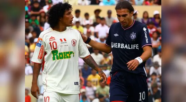 Gustavo Rodas y Pablo Vitti, en la final León de Huánuco vs. San Martín en 2010.