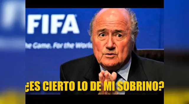 Jhosep Blatter tampoco se salvo de los memes de Manuel Burga