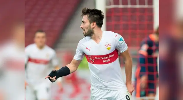Werder Bremen vs. Stuttgart: Lukas Rupp celebra su anotación 