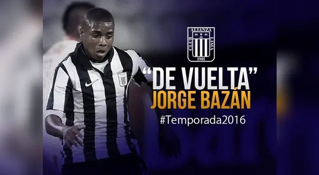 Jorge Bazán se convirtió en refuerzo de Alianza Lima. Jorge Bazán se convirtió en refuerzo de Alianza Lima.