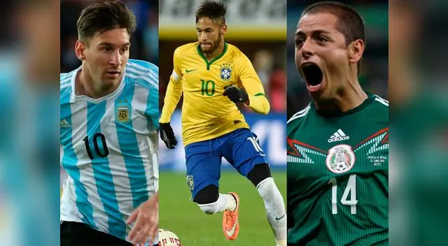 Lionel Messi,Neymar y Javier Hernández
