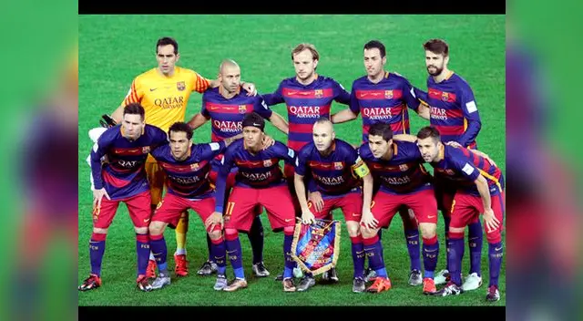 La alineación del Barcelona en la final del Mundial de Clubes. La alineación del Barcelona en la final del Mundial de Clubes.