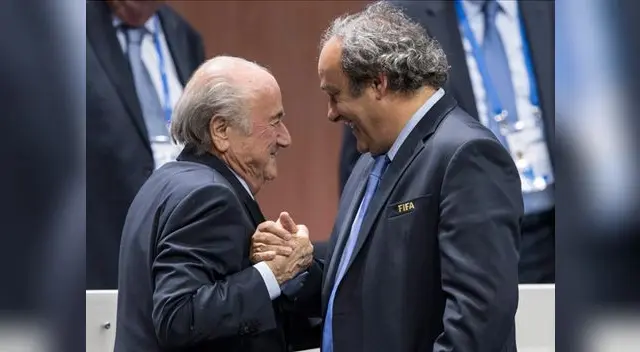 Joseph Blatter y Michel Platini, en un acto de la FIFA en 2015. Joseph Blatter y Michel Platini, en un acto de la FIFA en 2015.