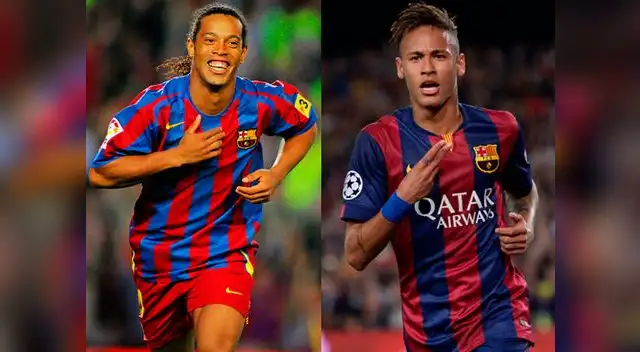 Ronaldinho y Neymar, dos brasileños que hicieron y hacen historia en el Barcelona.