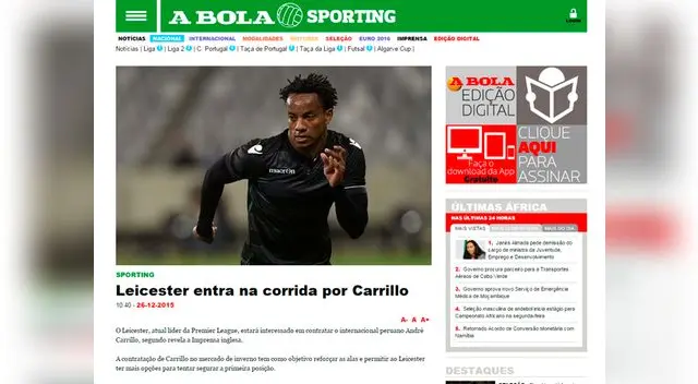 Leciester City, cuadro revelación en la Premier League, también pretende al peruano. Leciester City, cuadro revelación en la Premier League, también pretende al peruano.