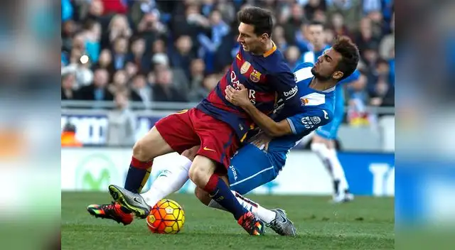 Barcelona vs. Espanyol: Lionel Messi estuvo  bien marcado 