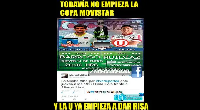 Universitario vs. Colo Colo, memes del partido