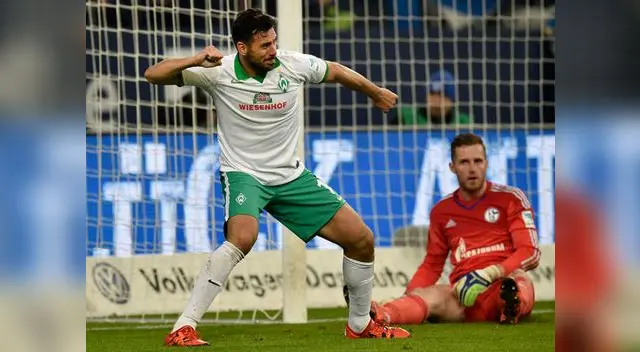 Schalke 04 vs. Werder Bremen: Pizarro gritó con todo su gol 