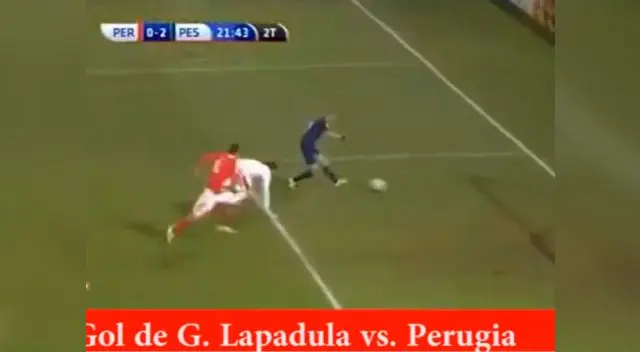 Gianluca Lapadula deja en el camino a defensa y arquero del Perugia antes de anotar golazo. Gianluca Lapadula deja en el camino a defensa y arquero del Perugia antes de anotar golazo.