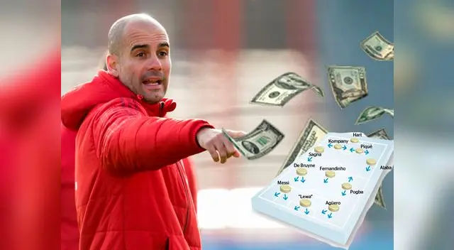 Pep Guardiola y el once millonario que armaría como DT del Manchester City. Pep Guardiola y el once millonario que armaría como DT del Manchester City.