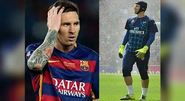 Messi sufre en el campo con la presencia de Cech Messi sufre en el campo con la presencia de Cech