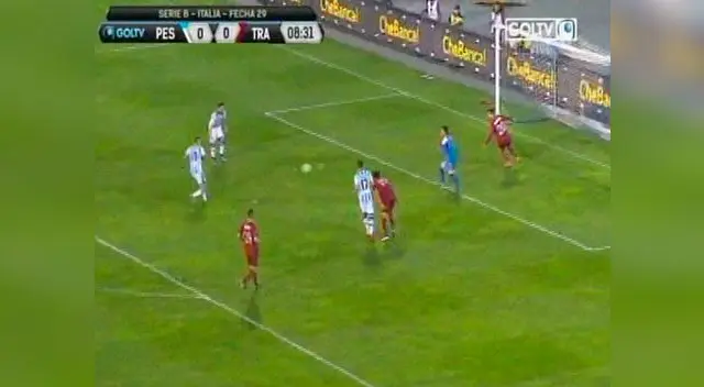Gianluca Lapadula remata tras asistencia de Caprari. Gianluca Lapadula remata tras asistencia de Caprari.