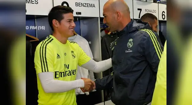 James Rodríguez y Zidane James Rodríguez y Zidane