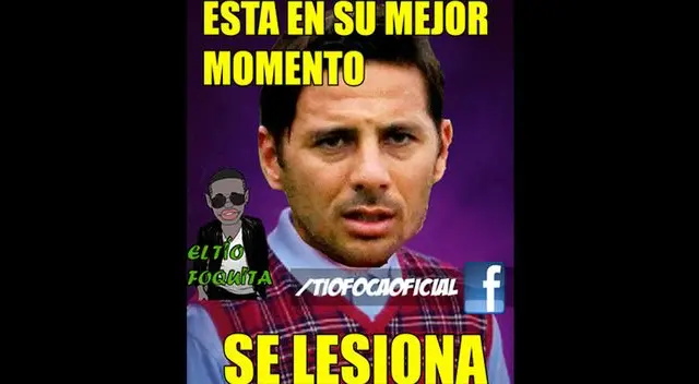 Memes sobre la lesión de Claudio Pizarro
