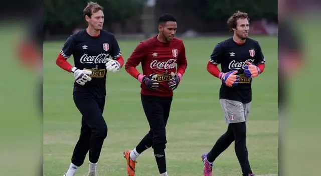 Diego Penny, Pedro Gallese y Salomon Libman entrenan en la Videna. Diego Penny, Pedro Gallese y Salomon Libman entrenan en la Videna.