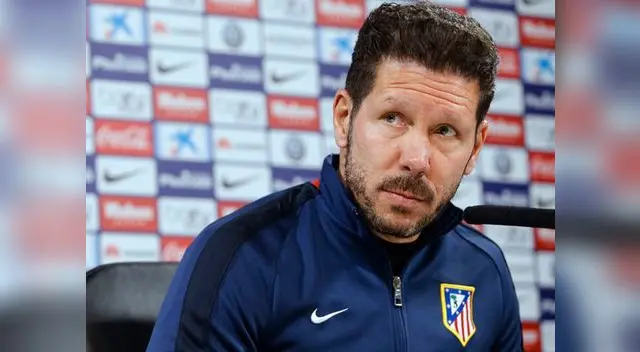 Simeone en plena conferencia en Ciudad Deportiva de Majadahonda Simeone en plena conferencia en Ciudad Deportiva de Majadahonda