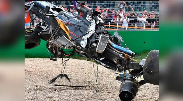 Asi quedó el auto de Fernando Alonso Asi quedó el auto de Fernando Alonso