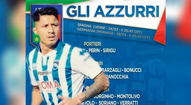 Gianluca Lapadula no fue convocado a la Selección de Italia de Antonio Conte Gianluca Lapadula no fue convocado a la Selección de Italia de Antonio Conte