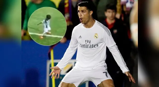 Niño imita a la perfección la celebración de Cristiano Ronaldo. Niño imita a la perfección la celebración de Cristiano Ronaldo.