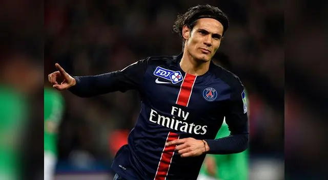 Edinson Cavani celebra un gol con camiseta del PSG. Edinson Cavani celebra un gol con camiseta del PSG.