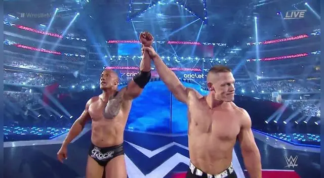 John Cena y The Rock en épico encuentro John Cena y The Rock en épico encuentro