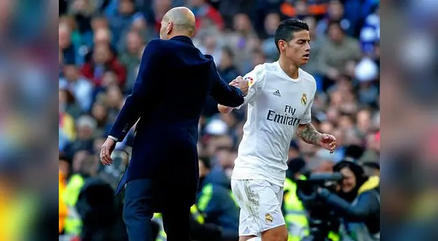 James Rodríguez no cuenta para Zinedine Zidane en el Real Madrid.
