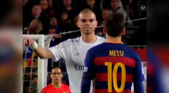Lionel Messi intercambia duras palabras con Pepe.