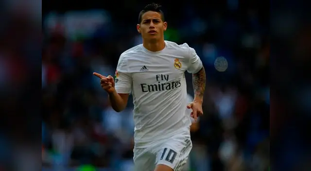 James Rodríguez celebra su gol con el Real Madrid al Eibar. James Rodríguez celebra su gol con el Real Madrid al Eibar.