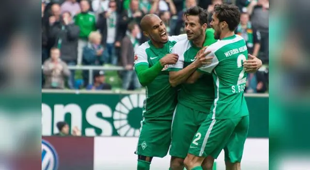 Con gol de Claudio Pizarro, Werder Bremen venció 3-2 a Wolfsburgo por la Bundesliga de Alemania. Con gol de Claudio Pizarro, Werder Bremen venció 3-2 a Wolfsburgo por la Bundesliga de Alemania.
