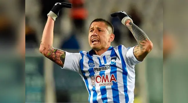 Gianluca Lapadula celebra un gol en el Pescara. Gianluca Lapadula celebra un gol en el Pescara.