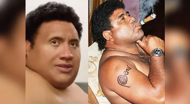 'La Roca' se engorda para película y luce como 'Maradona' Barrios. 'La Roca' se engorda para película y luce como 'Maradona' Barrios.