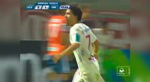 Juan Diego Gutiérrez explota tras marcar el 1-0 de Universitario a César Vallejo. Juan Diego Gutiérrez explota tras marcar el 1-0 de Universitario a César Vallejo.