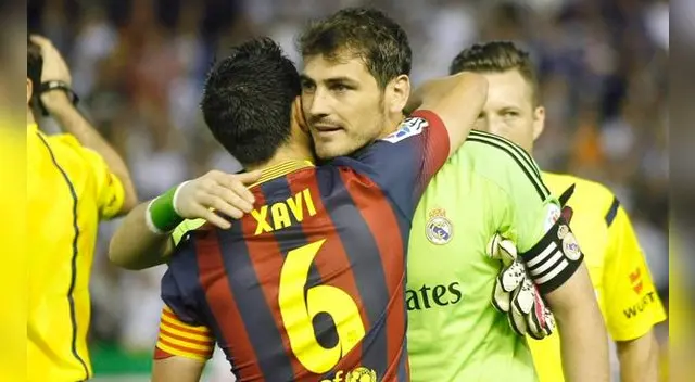 Xavi Hernández e Iker Casillas se abrazan en la final de la Copa del Rey 2013. Xavi Hernández e Iker Casillas se abrazan en la final de la Copa del Rey 2013.