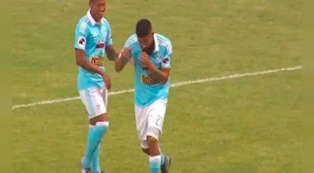 Sporting Cristal: Ballón y su extraña celebración tras el gol ante Vallejo.