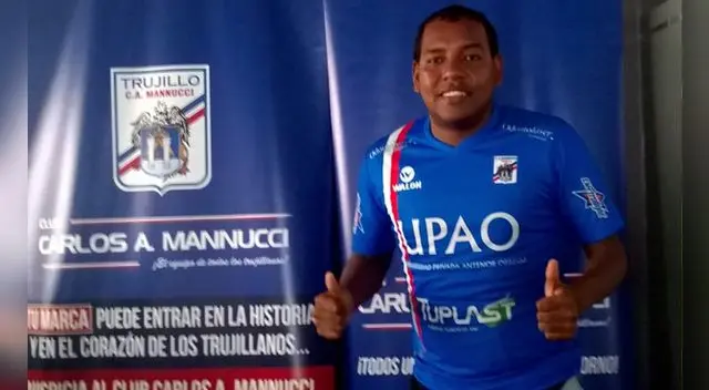 Luis 'Pompo' Cordero posa como flamante refuerzo de Carlos A. Mannucci. Luis 'Pompo' Cordero posa como flamante refuerzo de Carlos A. Mannucci.