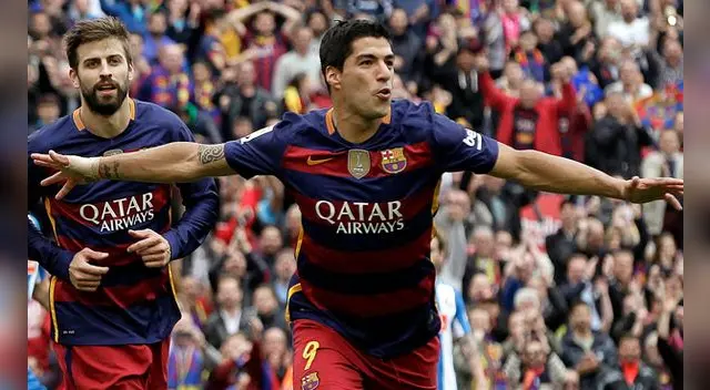 Luis Suárez marcó el primero para los azulgranas en Granada. Son campeones, por ahora. 