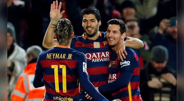Neymar, Suárez y Neymar celebran el gol del Barcelona al Valencia en Copa del Rey. Neymar, Suárez y Neymar celebran el gol del Barcelona al Valencia en Copa del Rey.