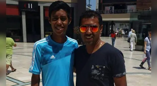 Roberto Palacios junto a su hijo Brandon. Roberto Palacios junto a su hijo Brandon.