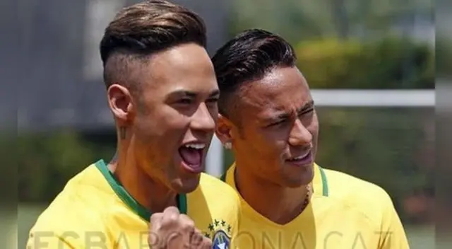 Neymar se encontró con su 'gemelo' y tuvo esta singular reacción.