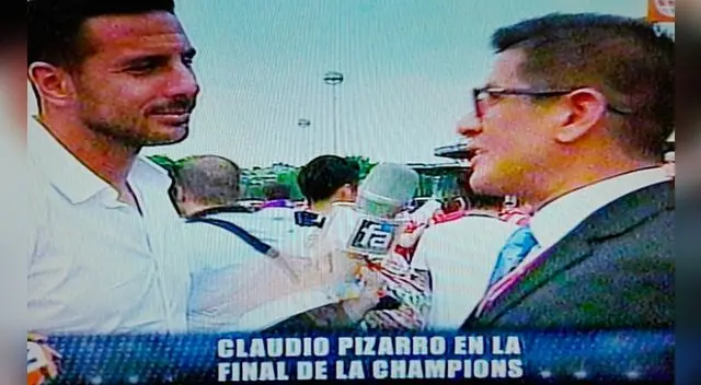  Claudio Pizarro no se quiso perder la gran final en San Siro